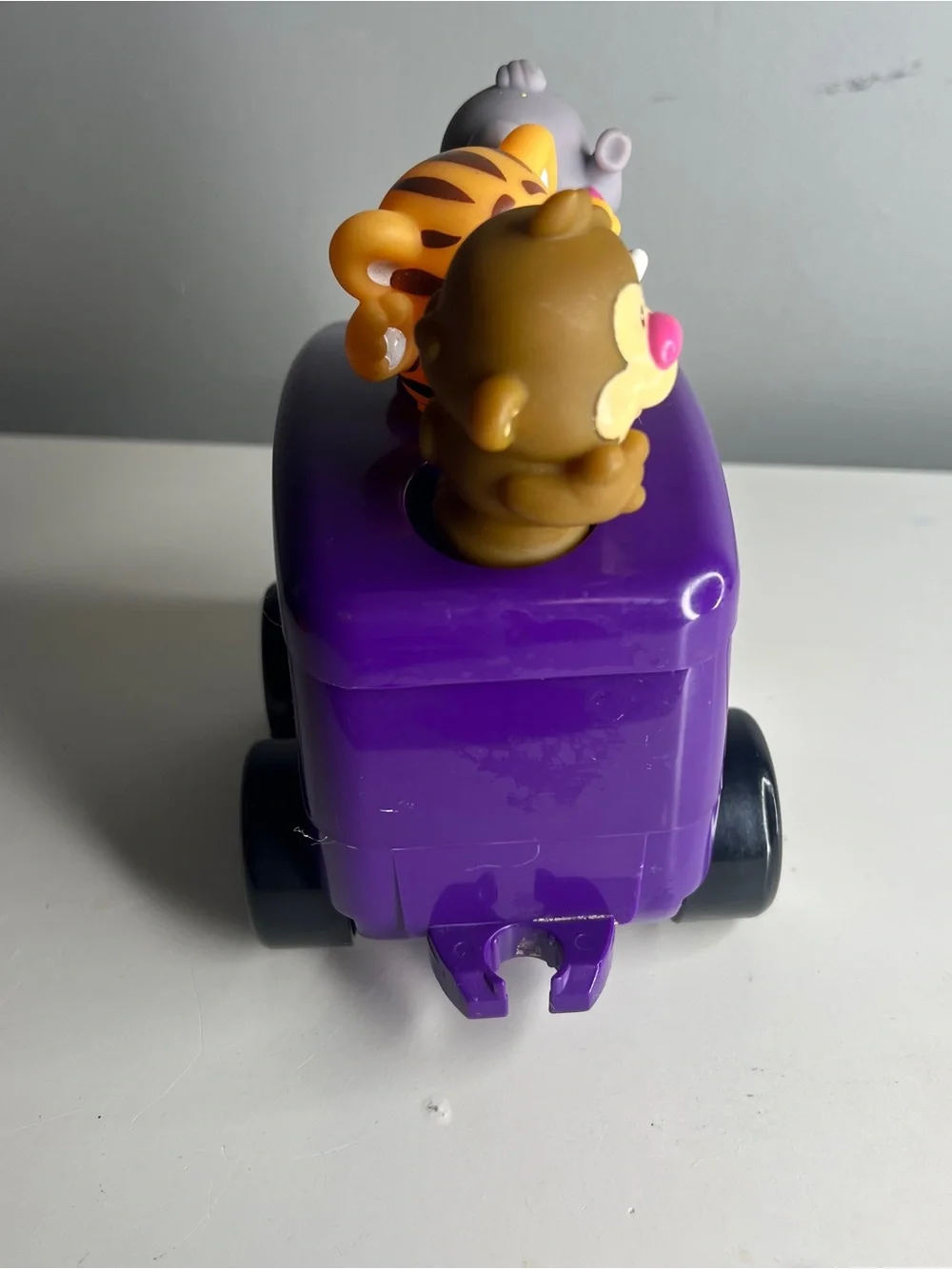 Little Tikes Purple Choo Zoo Train w/ Monkey, Tiger, & Elephant Figures - WORKS!